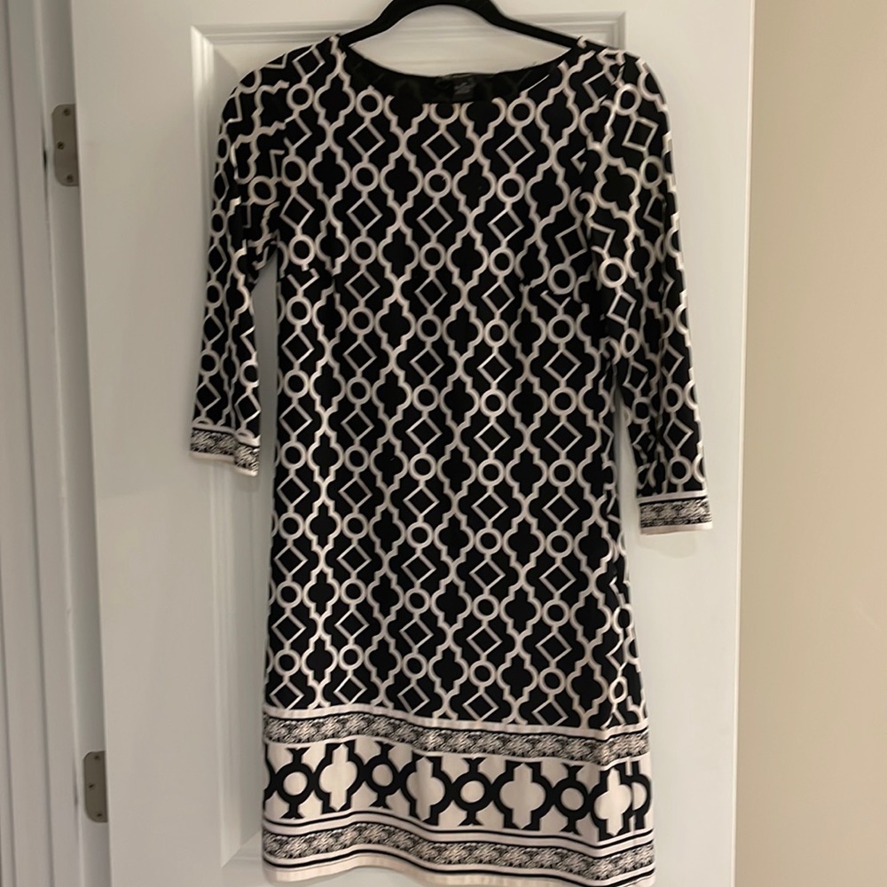 Black and cream dress
